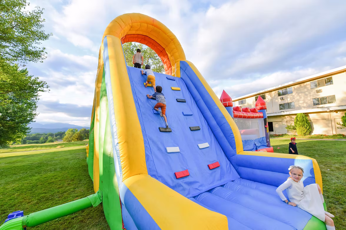 Children's playground amenity at the resort for family stays