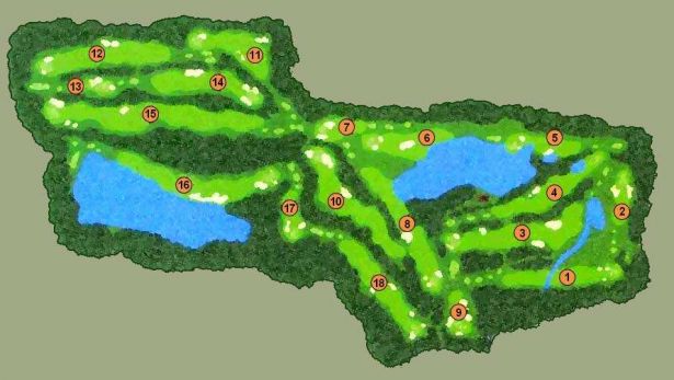 Hudson Valley Golf Course layout map