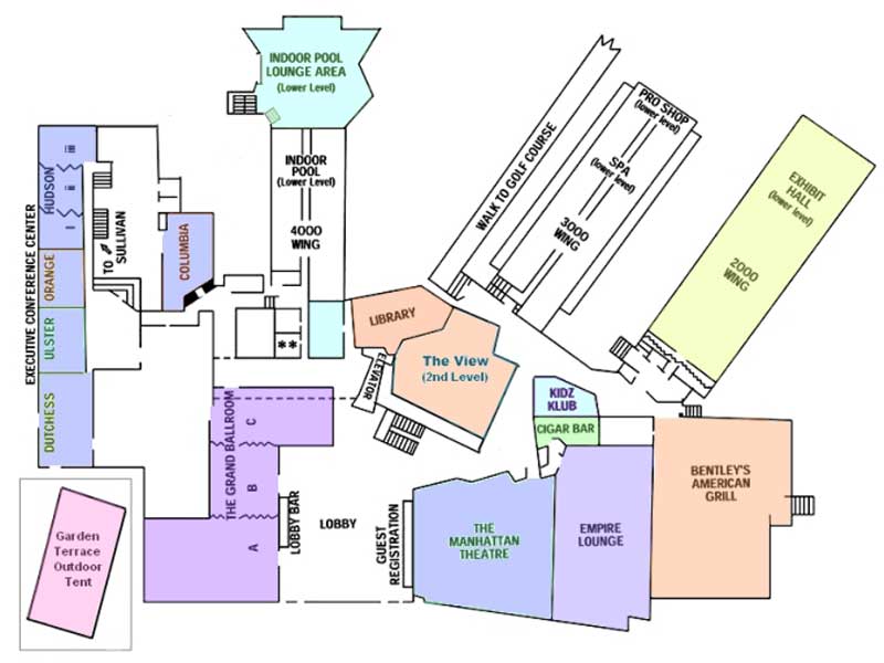 Hudson Valley Resort & Spa Floor Plan